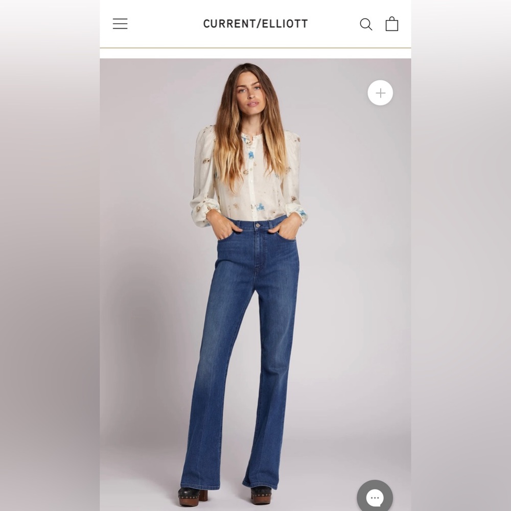 EUC, Current/ Elliot Jeans, SIDE STREET FLARE JEAN IN MARIPOSA BLUE, size 25.